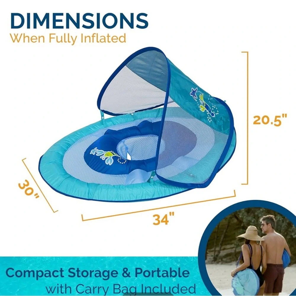 Swimways sun canopy Baby spring Float‎ 50+ UPF NWT swim step 1